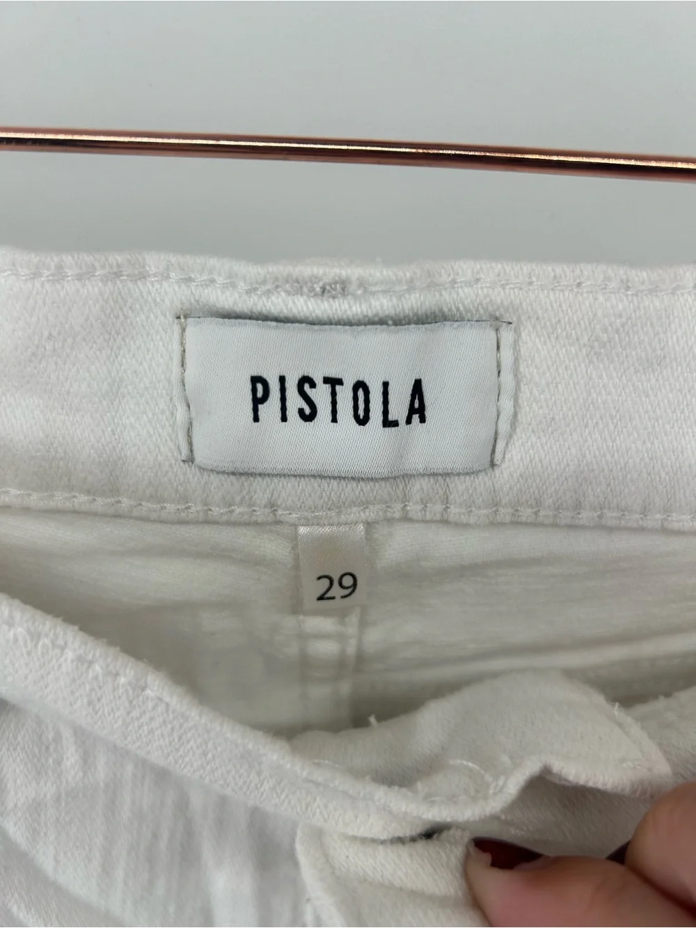 pistola White Frayed Hem Denim Shorts